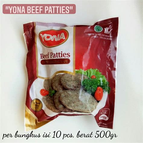 Jual Yona Beef Patties Patties Daging Sapi Gr Shopee Indonesia