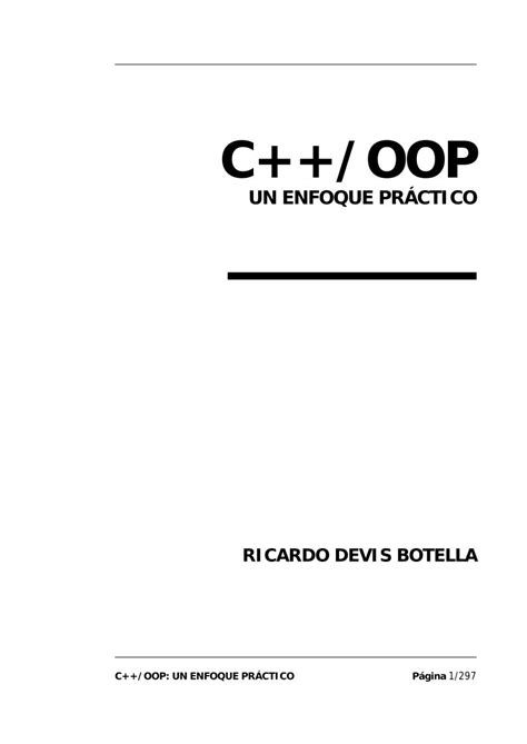 Pdf De Programaci N Programaci N Orientada A Objetos En C Oop Un