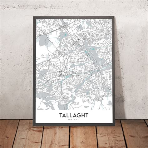 Modern City Map of Tallaght, Ireland: Tallaght Stadium, The Square, Ta ...