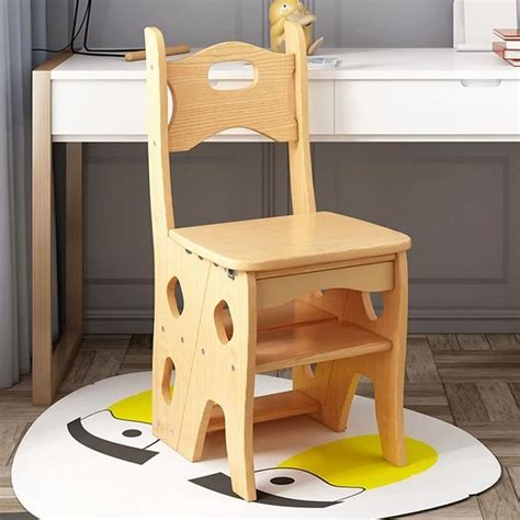 Chaise Chelle Escabeau Marchepied De Cuisine Pliable En Bois Multi