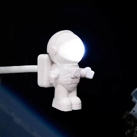 Tcherchi Astronot Led Usb Gece Lambası Klavye Işığı Kitap Okuma Işığı