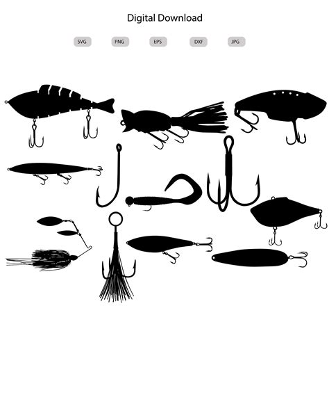 Fishing Lure Svg Fishing Lure Silhouette Fishing Lure Svg Bundle Fishing Lure Cut File Fishing ...