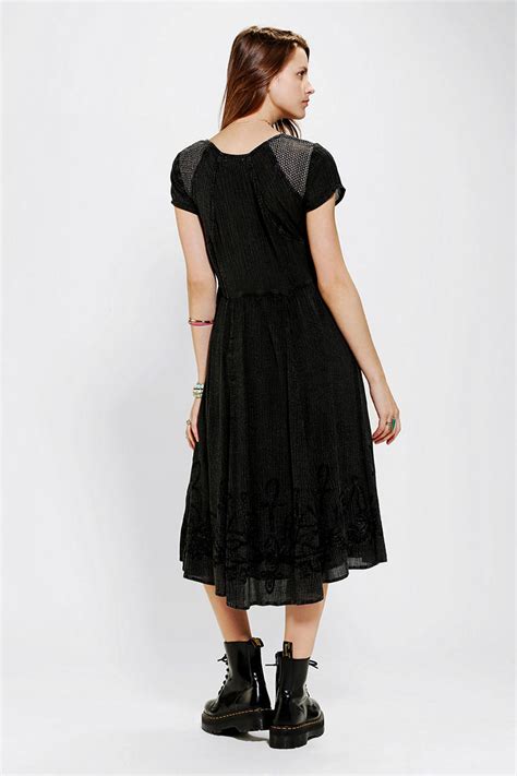 Lyst Urban Outfitters Minkpink X Uo Manic Mesh Midi Dress In Black