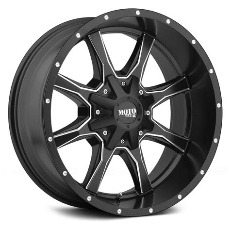 Moto Metal Mo Made In Usa Wheels Satin Black With Milled Trim Rims