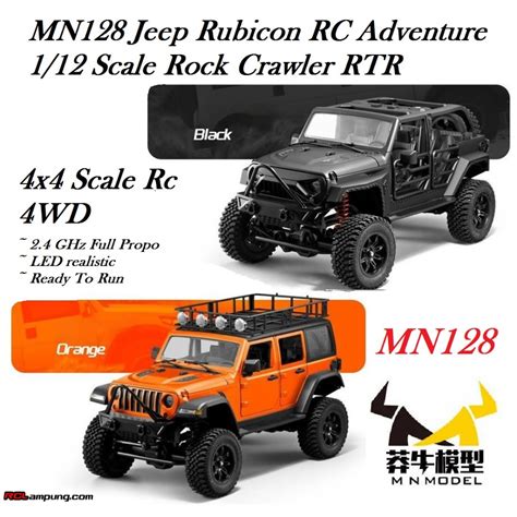 Jual MN128 Jeep Rubicon RC Adventure 1 12 Scale Rock Crawler RTR