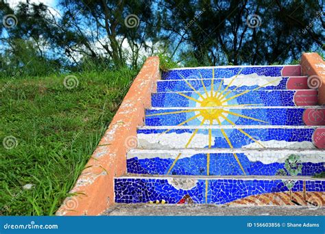 Colorful Steps at Matamoros, Mexico Stock Photo - Image of artistic ...