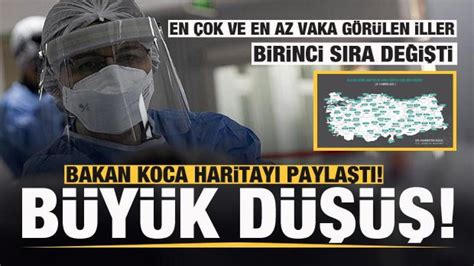 Bakan Koca yeni haritayı paylaştı İl il son durum Haber 7 GÜNCEL