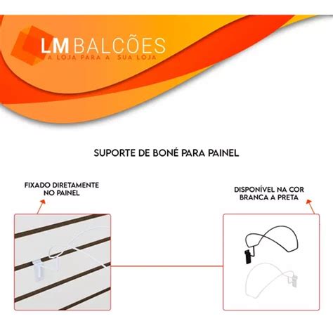 Suporte Para Boné Para Painel Canaletado 30 Unidades Branco R 193 em