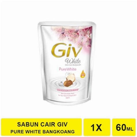 Jual GIV White Sabun Mandi Cair Bengkoang Pouch 60 Ml Shopee Indonesia