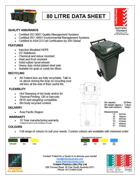 80 Litre MGB Trident Plastics SA