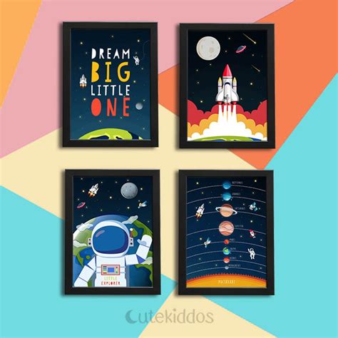 Jual Paket Pcs Hiasan Dinding Astronaut Solar System Roket Luang