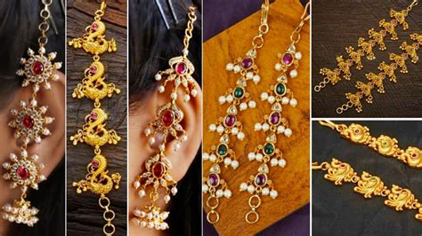 Gold Ear Chain DesignsLatest Matilu Collection Kaan Chain Designs