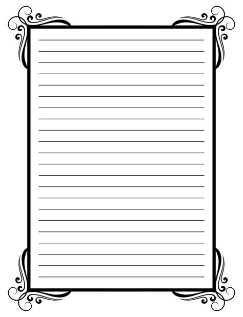 Printable Border Paper With Lines - Get What You Need For Free