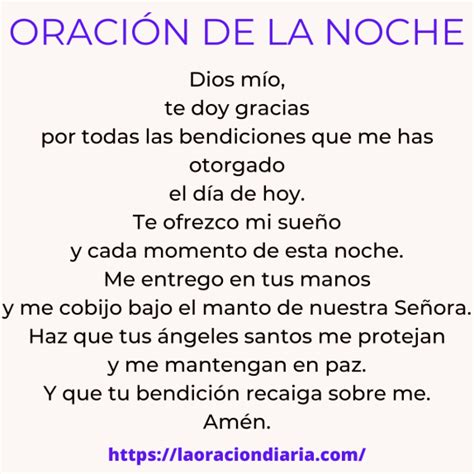 Oración de la noche de hoy oración de la noche antes de dormir