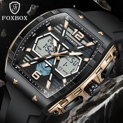 Lige Sub Brand Foxbox Military Watches For Men Luxury Sport Chronograph