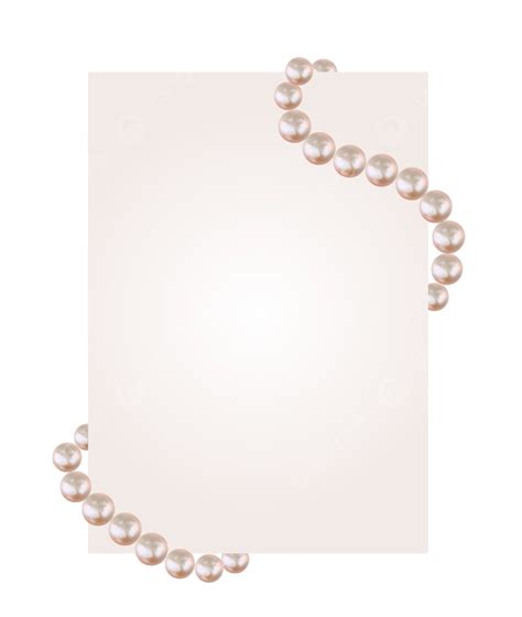 White Pearl Vector Art Png White Paper Blank With String Of Pearls