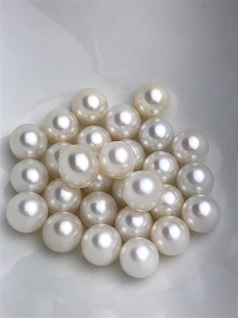 Mm White South Sea Loose Pearls Round Mm Mm Aaa Quality