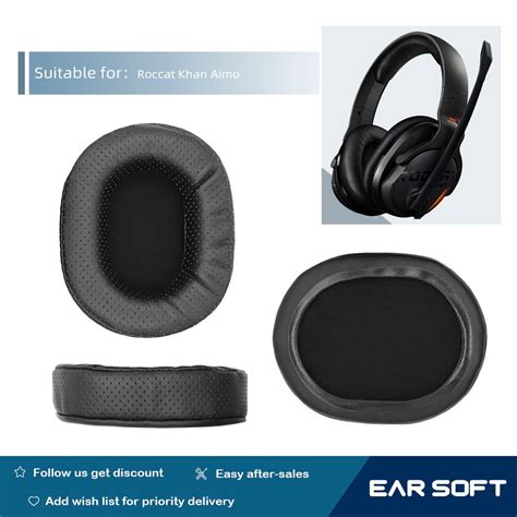 Earsoft Replacement Ear Pads Cushions For Roccat Khan Aimo Headphones