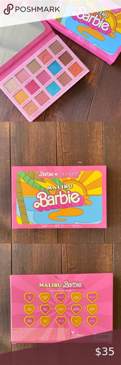 Colourpop X Malibu Barbie Pressed Powder Palette Malibu Barbie Barbie Colourpop