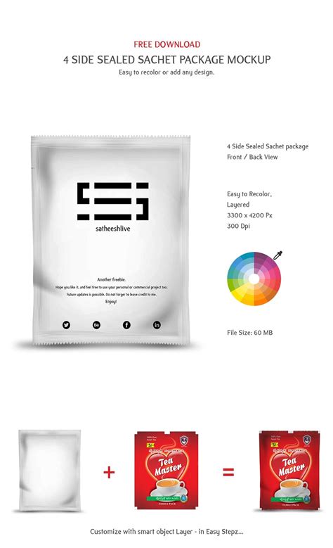 Best Sachet Mockup Templates Free Premium