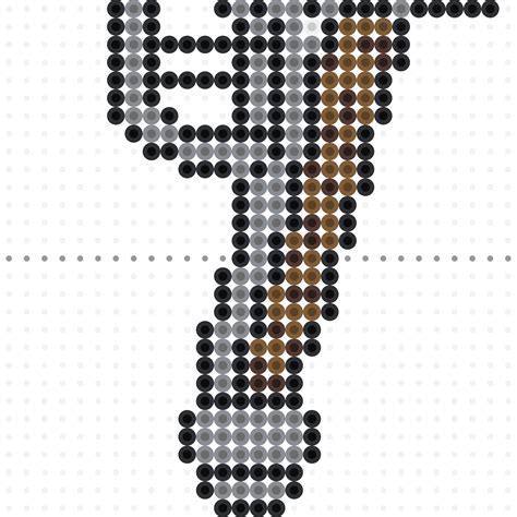 pixel style letter  perler bead pattern