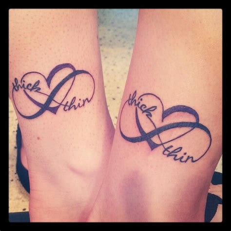 Friend Tattoos Through Thick And Thin Infinity Heart Best Friend