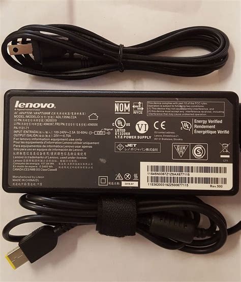 Lenovo Ideapad Gaming 3 15imh05 82cg 20v 675a Genuine Original Power Supply Ac Adapter Charger