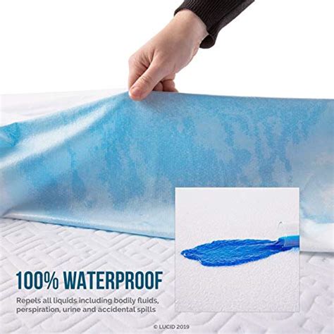 Lucid Premium Hypoallergenic 100 Waterproof Mattress Protector Universal Fit Cotton Terry