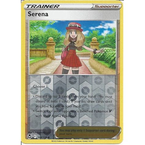 Pokemon Trading Card Game Serena Reverse Holo Swsh Silver