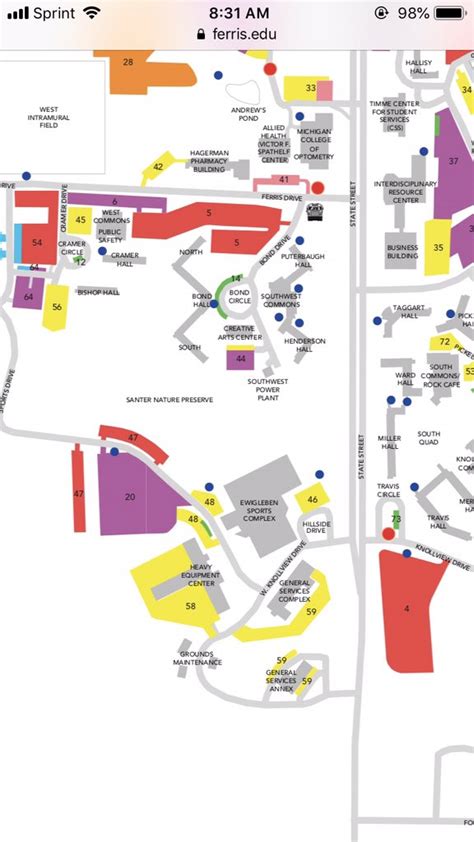 Ferris State Campus Map Wynne Karlotte