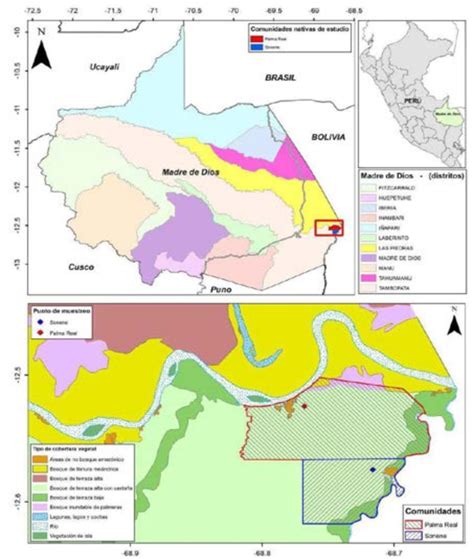 Mapa De Ubicaci N De Las Comunidades Nativas En Madre De Dios