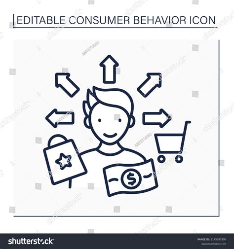 Behavioral Segmentation Line Icon Analyze Potential Stock Vector