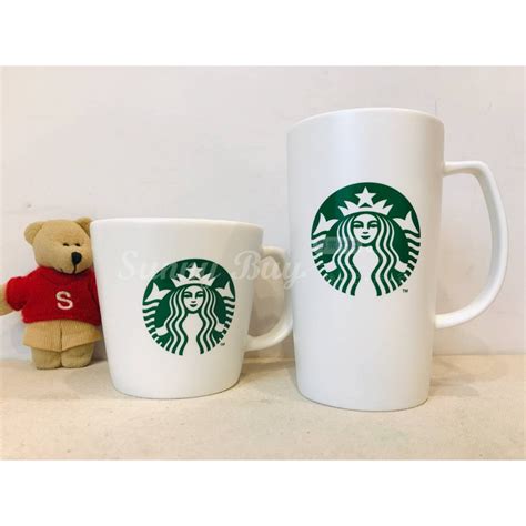 【sunny Buy】 現貨 Starbucks 星巴克 Siren 經典女神logo陶製白色馬克杯 1216oz 蝦皮購物