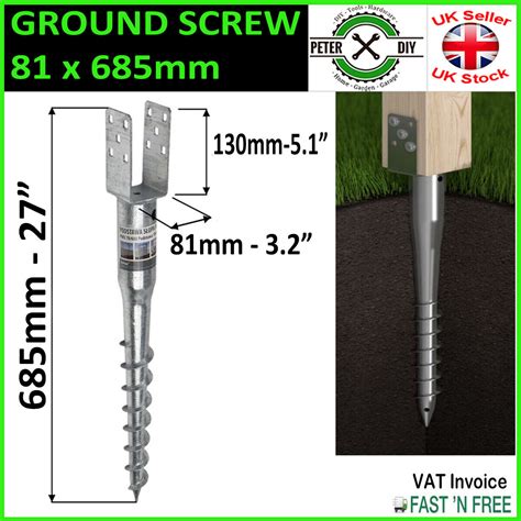 Ground Screws Fence Post Spike Support Holder Anchor Screw