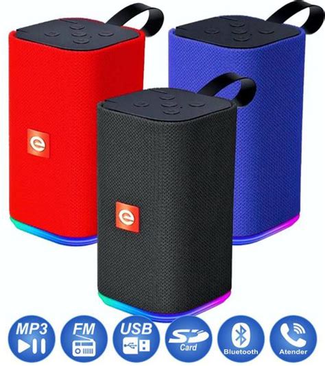 Caixa Som Bluetooth Multim Dia Soundbox R Dio Fm Usb Sd Led Rgb Exbom