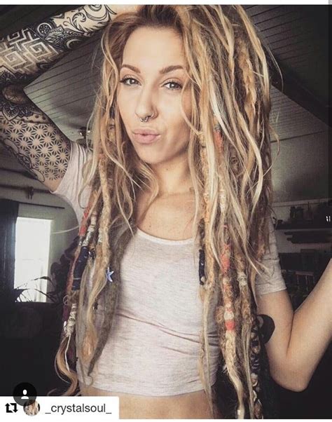 Pin By Megan Lee On Hair Dreadlocks Girl Blonde Dreads White Girl Dreads