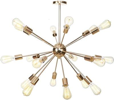 Lustre Pendente Moderno Sputnik Dourado Inovartte Inl Amazon Br