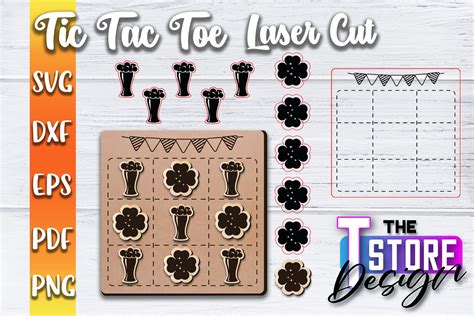 Tic Tac Toe Laser Cut SVG Game SVG Graphic By The T Store Design