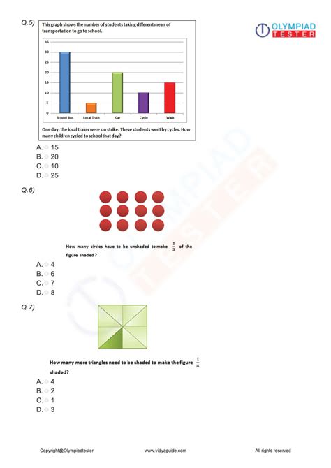 Class 3 Imo Pdf Worksheet 05 Sample Question Paper Question Paper