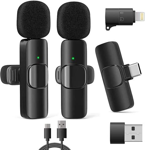 Qhot Micro Cravate Sans Fil Pour IPhone Microphone Bluetooth Clip On