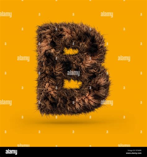 Uppercase Fluffy And Furry Font Made Of Fur Texture For Poster Printing