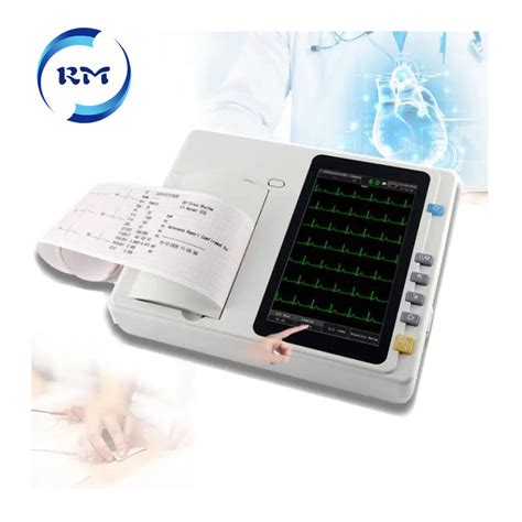 Portable Medical ECG Machine 6 Channel Electrocardiogram 7 Inch Touch