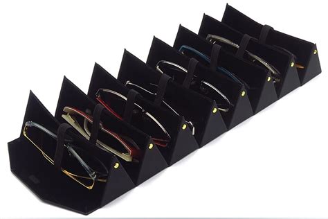 Roll Eyewear Display Holder Multiple Sunglasses Travel Organizer Case Foldable Glasses Storage