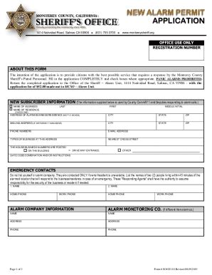 Fillable Online Forms Monterey County Sheriff S Office Fax Email