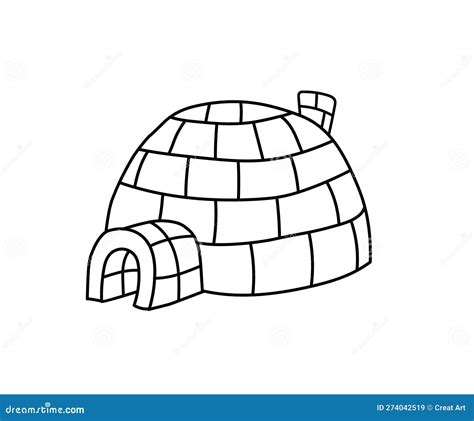 Igloo Coloring Page