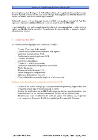 Rapport De Stage Centre D Affaire AWB PDF