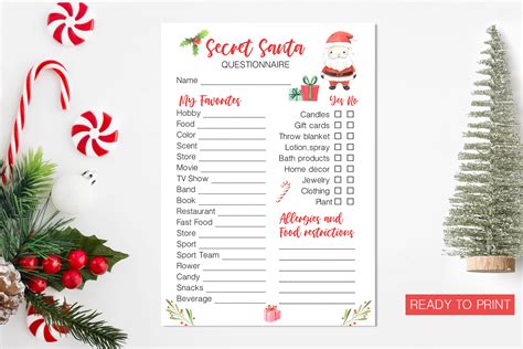 secret santa christmas printable graphic  larysa zabrotskaya