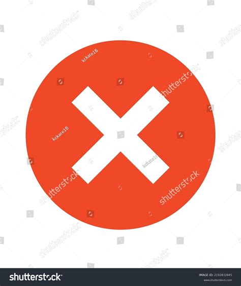 Cross Sign Element Red Grunge X Stock Vector Royalty Free