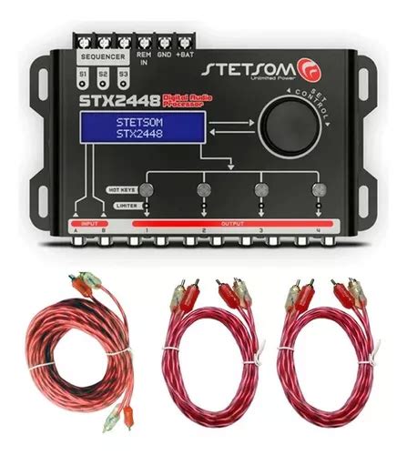 Processador Áudio Digital Stetsom Stx2448 1 Rca 5m 2 Rca 1m