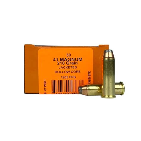 Hsm 41 Remington Magnum 210 Gr Sierra Jacketed Hollow Core Box Of 50